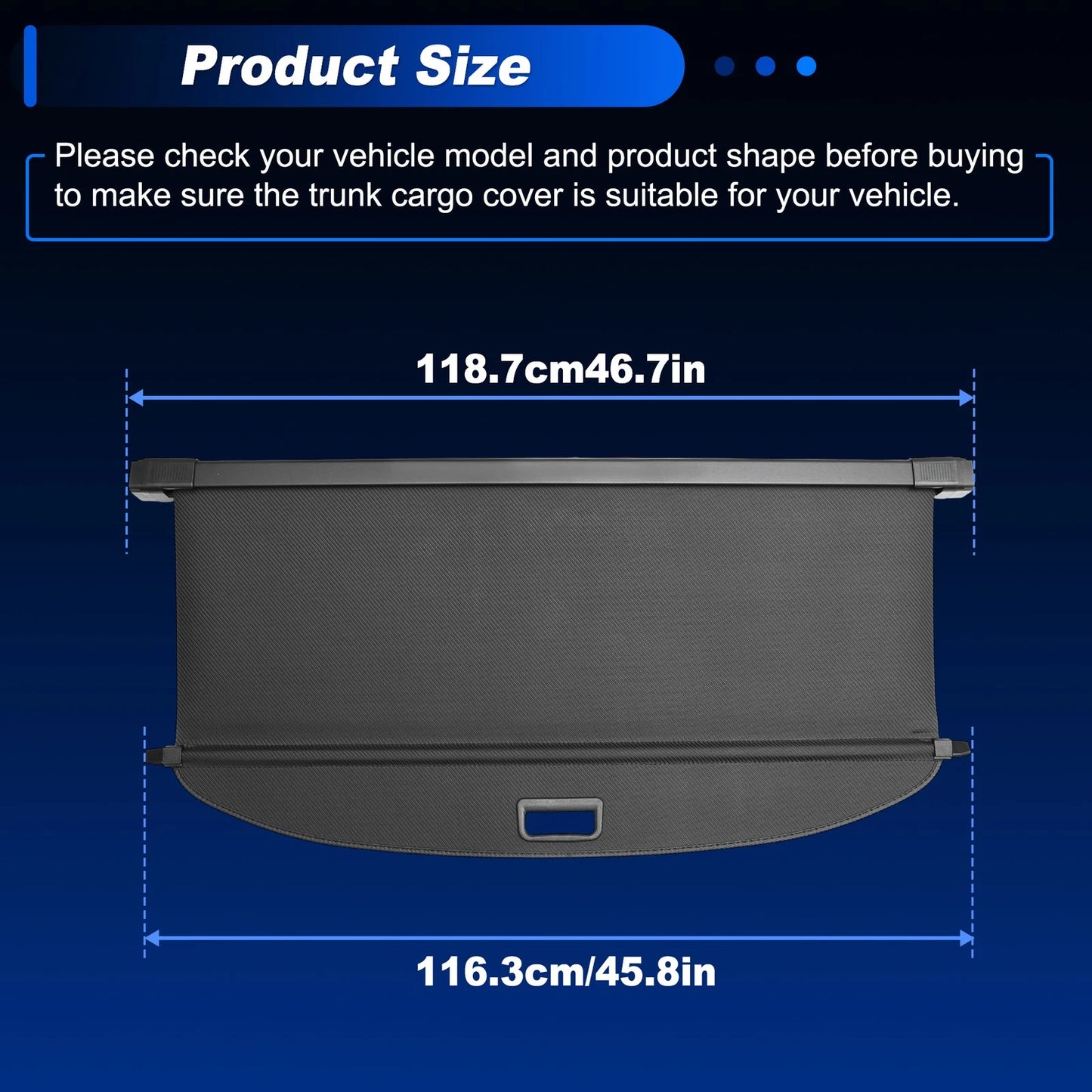 Cargo Cover for BMW X3 Retractable Trunk Shield Shade Black (2025-2026)