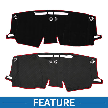 Dashboard Cover Mat for Toyota Sienna 2021-2024 Sun Protector Pad Black Red