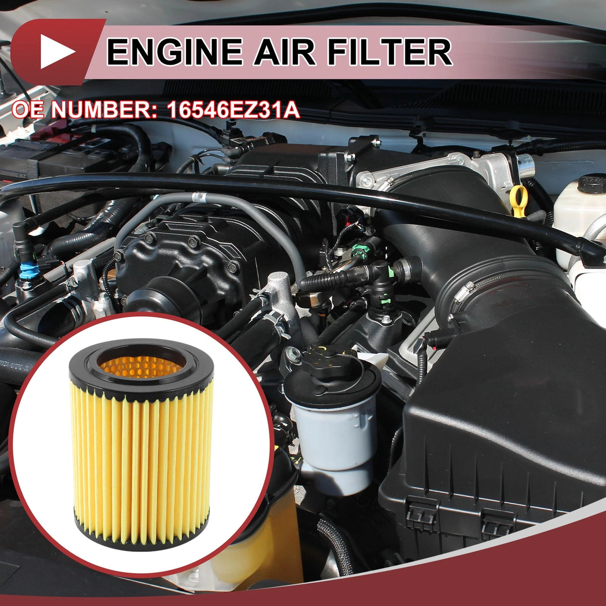 Engine Air Filter for Nissan TITAN 5.6L (2017-2024) 1 x No.16546EZ31A