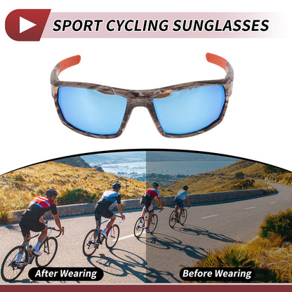 Motorcycle Riding Goggles Blue Lens Marble Frame Tri-acetel Cellulose
