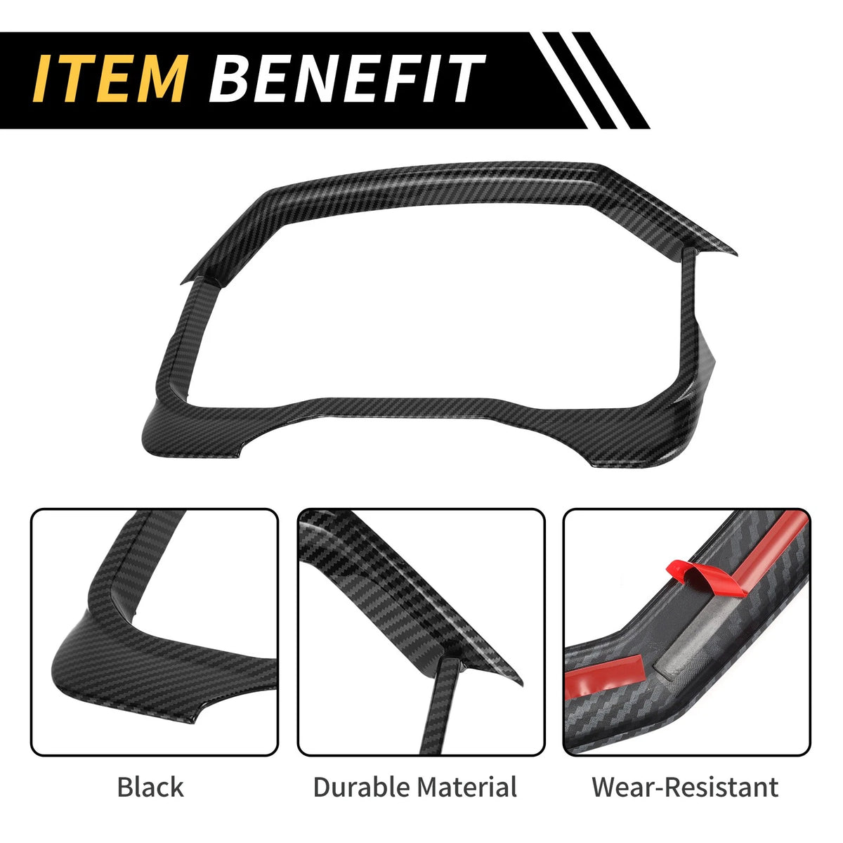 Carbon Fiber Dashboard Meter Panel Frame Cover for Toyota Tundra (2022-2024)