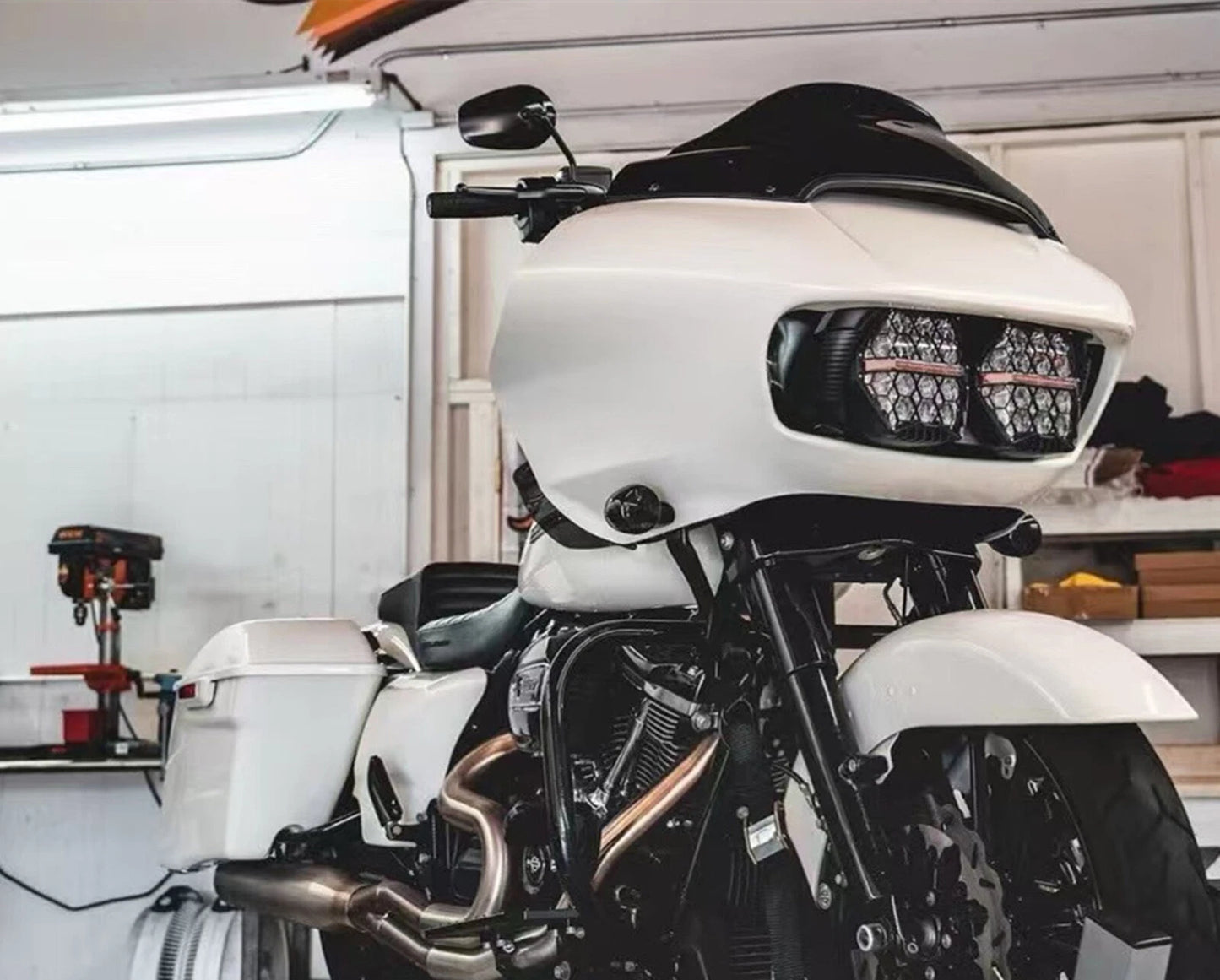 Dual LED Headlight Kit for Harley Road Glide (2015-2023)