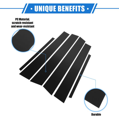 6 x Pillar Post Window Trim Covers for Honda Accord Sedan (2008-2012)
