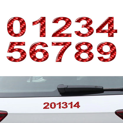 Carbon Red Window Door Wall Car Badge Emblem Decal Sticker for Make & Model