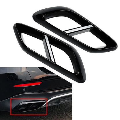 Black Rear Throat Exhaust Pipe Cover Trim for Mercedes Benz E Class (2024+)
