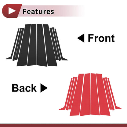 8 Pcs Car Door Pillar Window Trim for Toyota Prado (2024–2025)