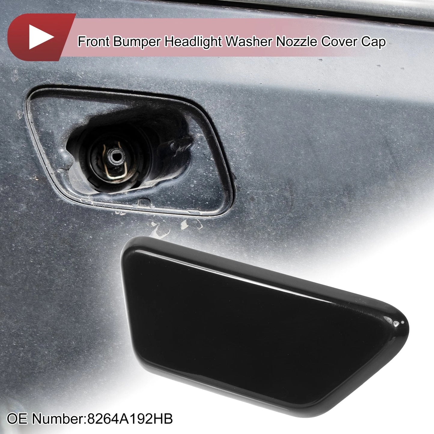 Washer Nozzle Cover Cap for Mitsubishi Outlander XL (2013-2015) Black