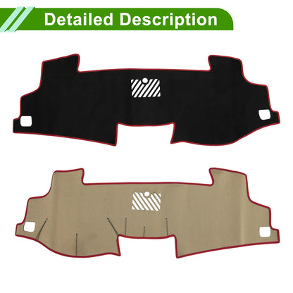 Dashboard Cover Mat for Toyota Camry 2017-2024 Sun Protector Black Red