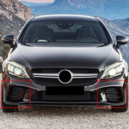 Front Fog Light Mesh Cover Trim for Benz C-Class C300 (2019-2021)
