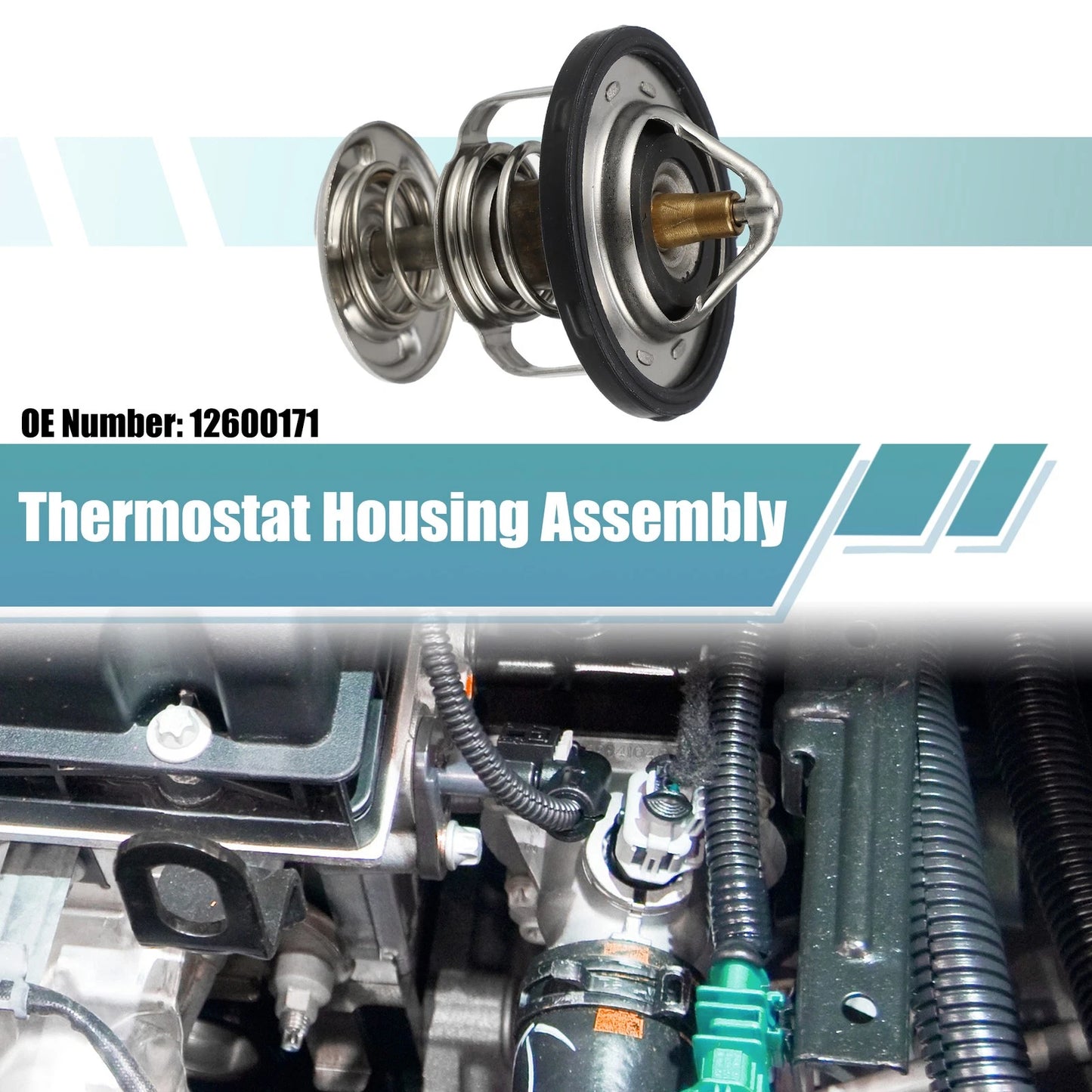 Engine Coolant Thermostat Housing Assembly for Chevrolet Silverado (2003-2006)