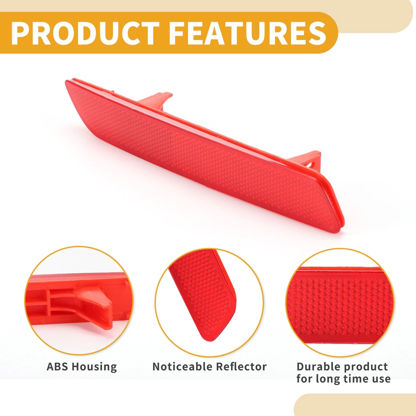 Rear Left Bumper Reflector for Honda CR-V (2010-2011) Red