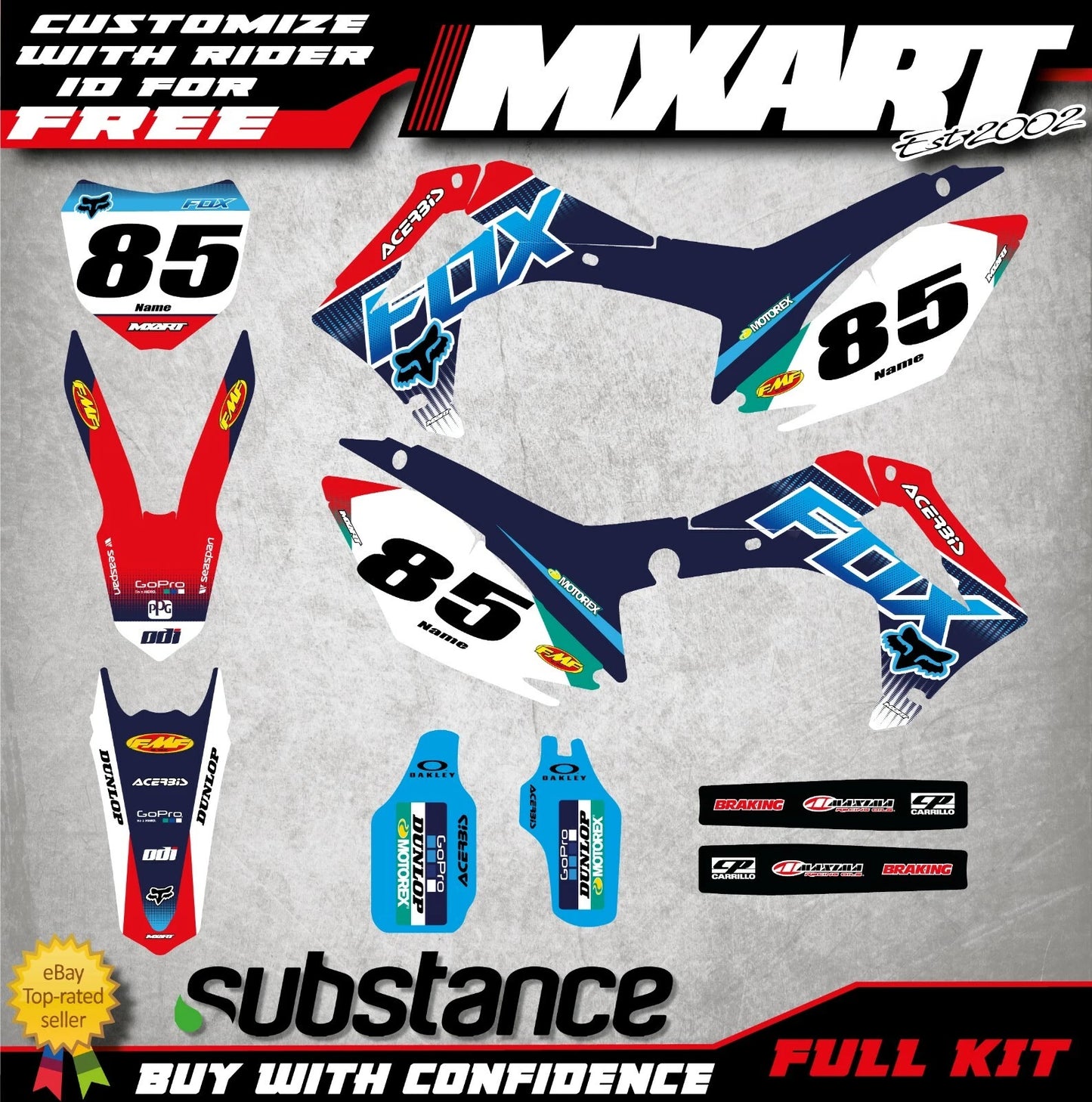 Foxy Style Graphic Kit for Honda CRF 450F (2013-2016)