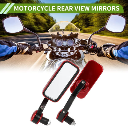 Rear View Mirrors / Square Shape Black Red Aluminum Plastic / for M8 Motorcycle