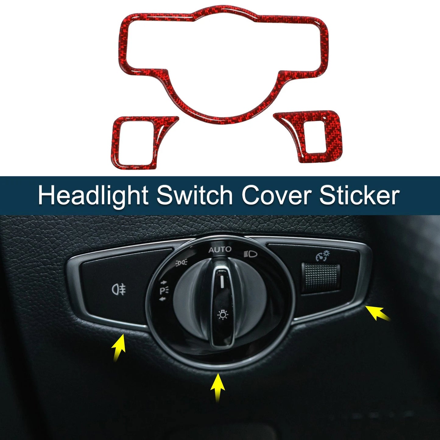 Headlight Switch Covers for Mercedes-Benz A B C E G Class CLA Type-C
