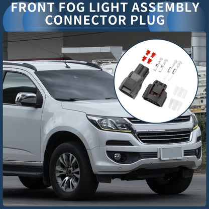 2 x Front Fog Light Assembly Connector Plug for Chevrolet