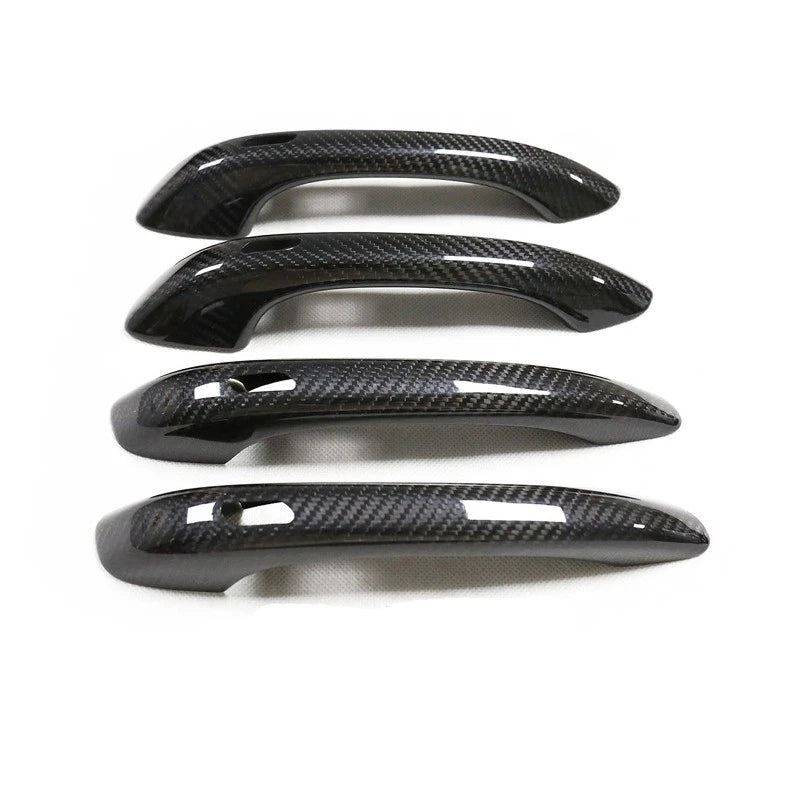 100% Carbon Fiber Outer Door Handles Cover Trim For Porsche Cayenne 2018-2021