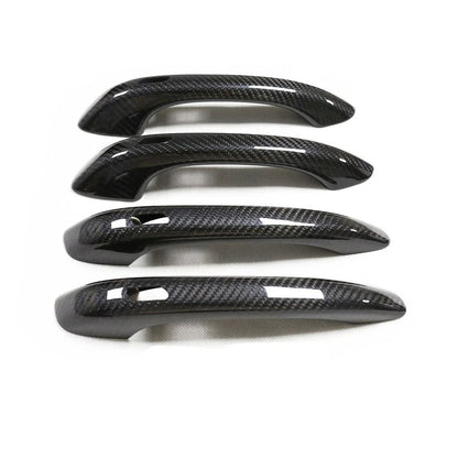 100% Carbon Fiber Outer Door Handles Cover Trim For Porsche Cayenne 2018-2021