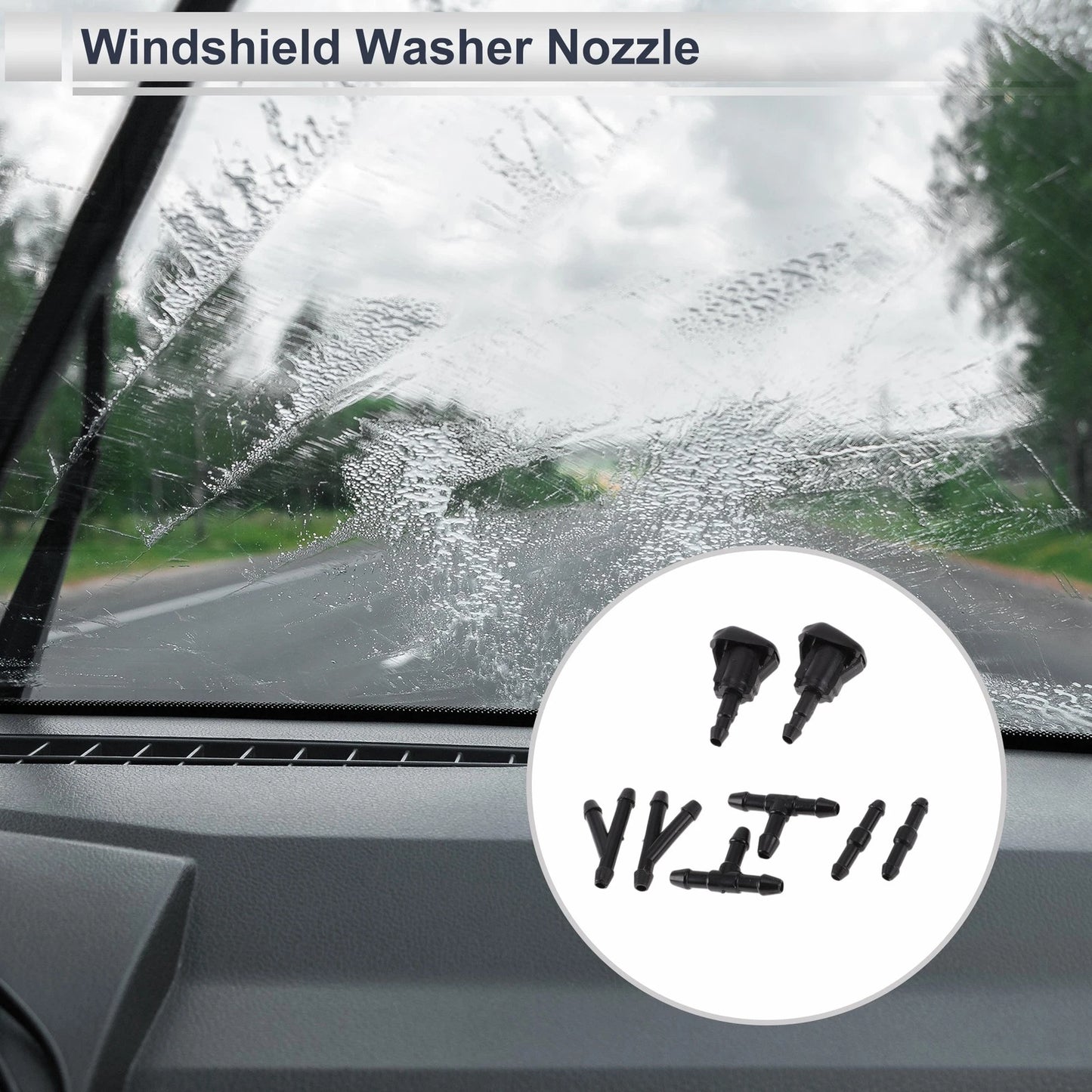 Washer Nozzle 2 x Y Hose Connector for Toyota