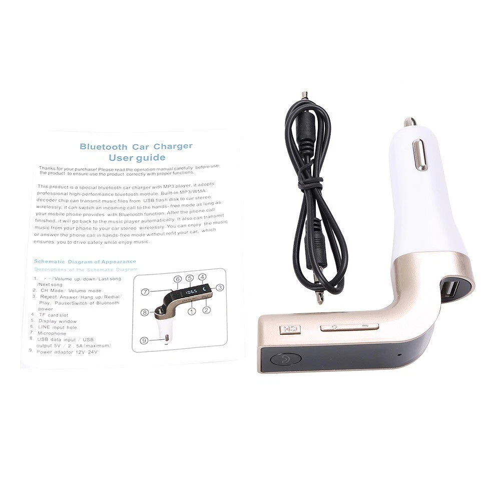 Wireless Car FM Transmitter U Disk MP3 Hands-Free Call Kit for Vehicles