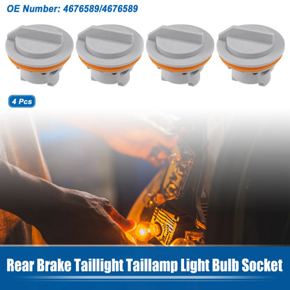 4x Rear Brake Taillight Light Bulb Socket for Jeep Grand Cherokee
