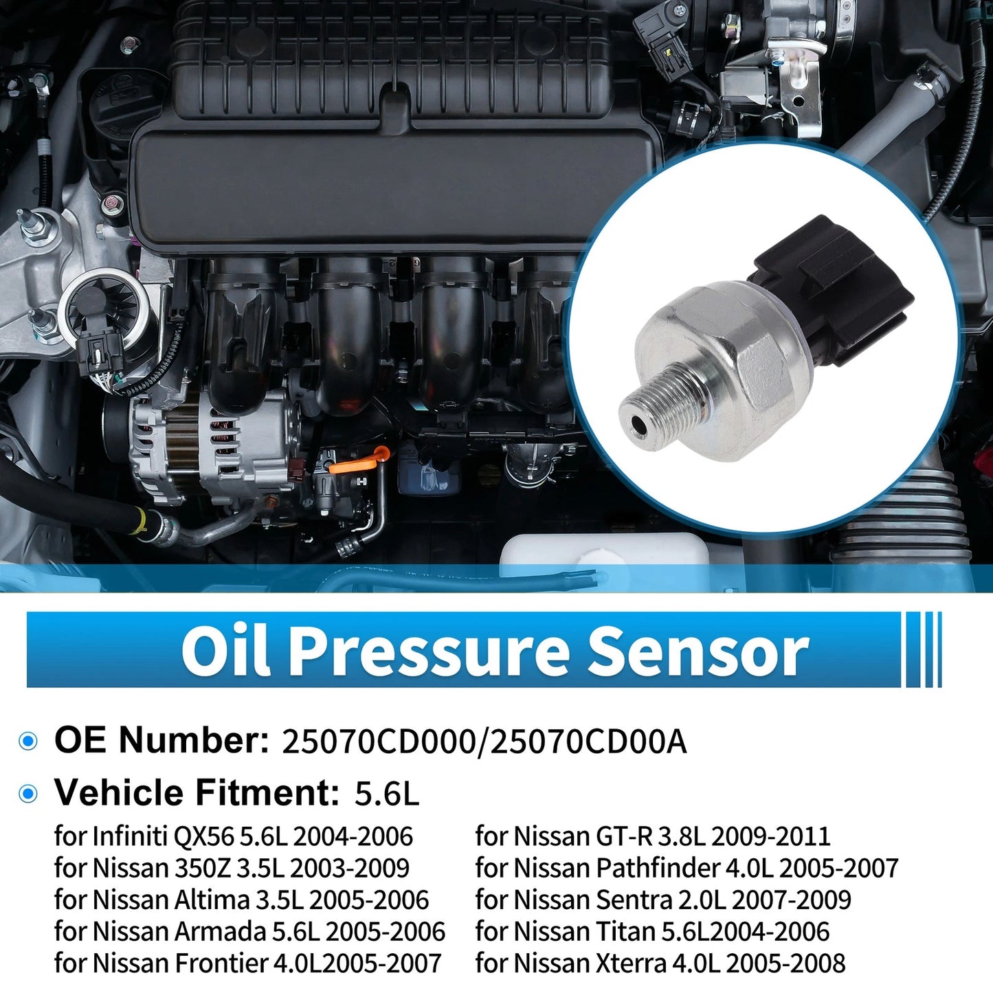 Engine Oil Pressure Sensor for Infiniti QX56 5.6L