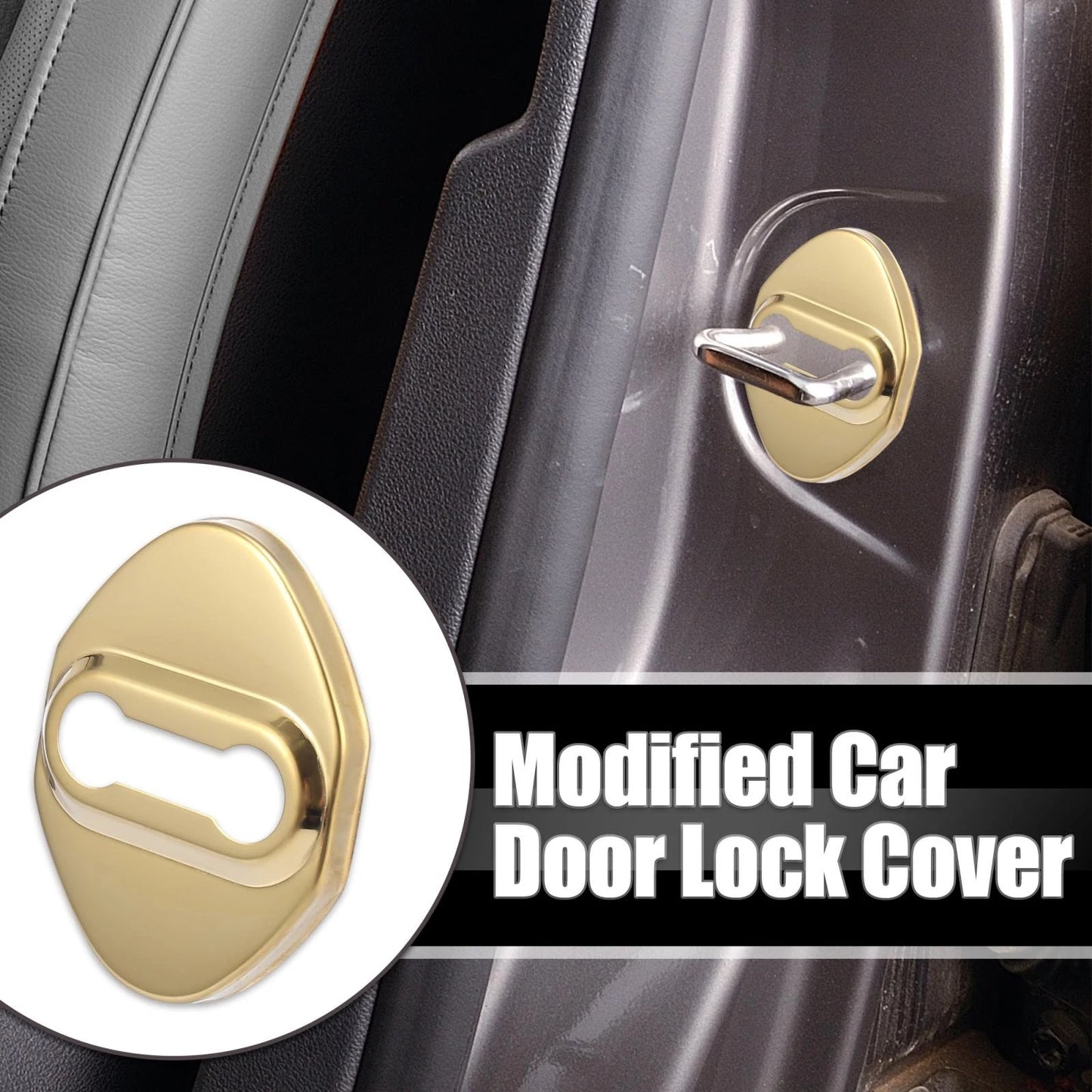 4 x Car Door Lock Latches Striker Cover Protector for Toyota