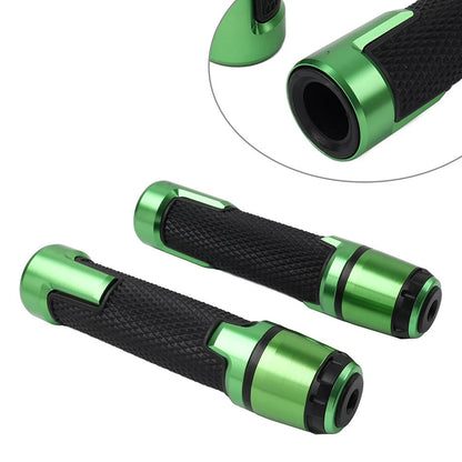 Green 22MM 7/8" Handlebar Grips with Bar Ends for Harley & Honda