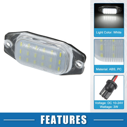 2pcs White LED License Plate Light for Toyota 4Runner (1989–1992)