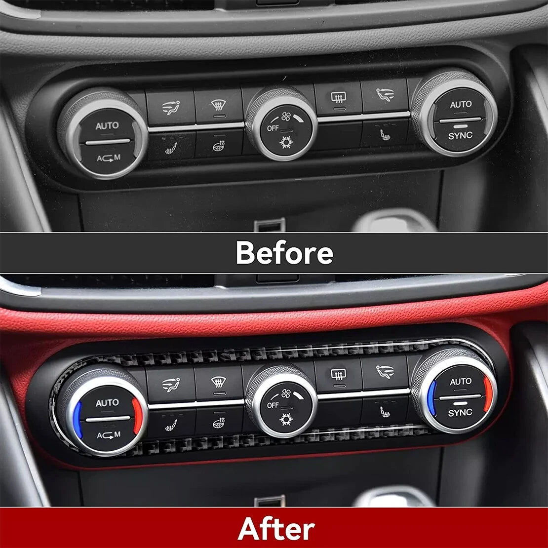 AC Switch Panel Cover Frame for Alfa Romeo Giulia Stelvio (2016-2023)