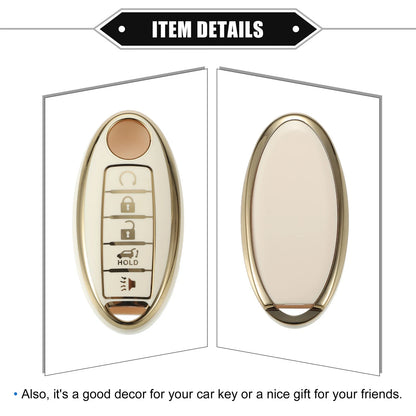 5 Button Remote Key Fob Cover for Infiniti Q30 White (2016 - 2018)