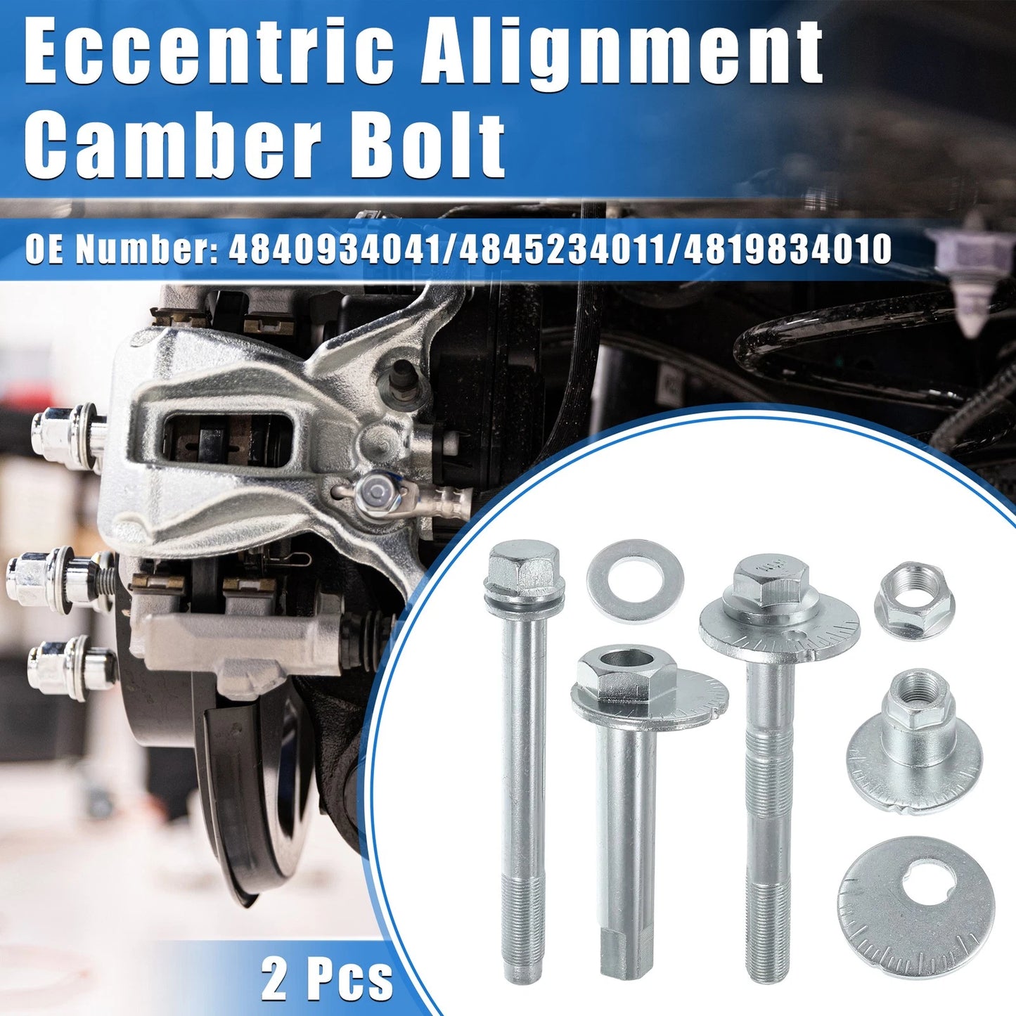 2 x Eccentric Alignment Camber Bolt for Toyota Sequoia (2001–2022)