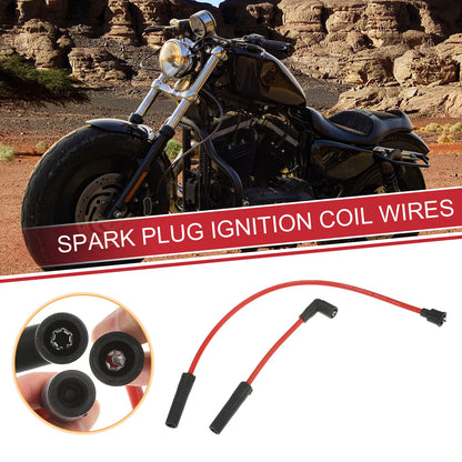2 x Spark Plug Wire Ignition Coil Cable for Harley Davidson Sportster 883 1200