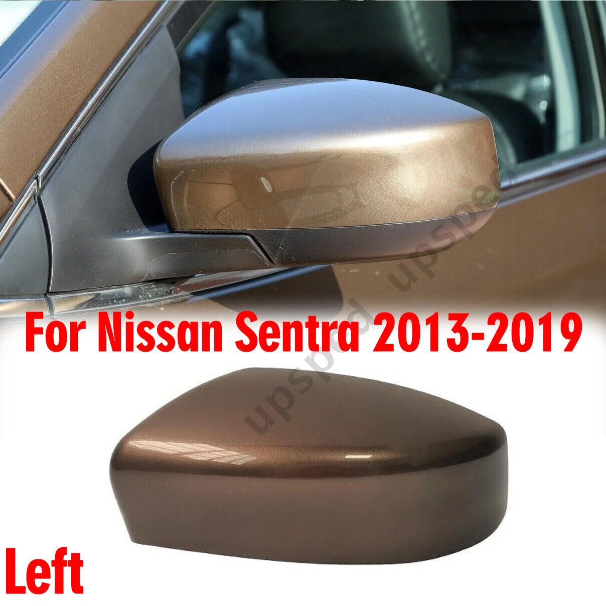 Gold Left Driver Side Rearview Mirror Cap Cover For Nissan Sentra (2013–2019)