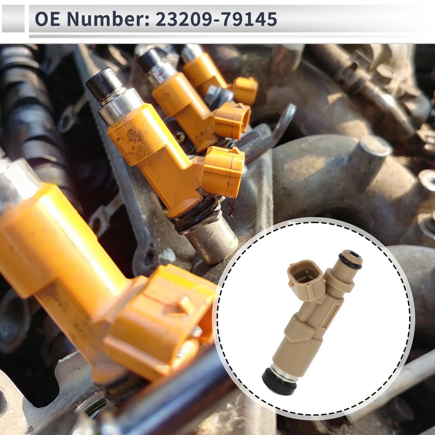 Fuel Injector for Toyota 4Runner 2.7L (1999-2000) 1 Pcs Light Brown