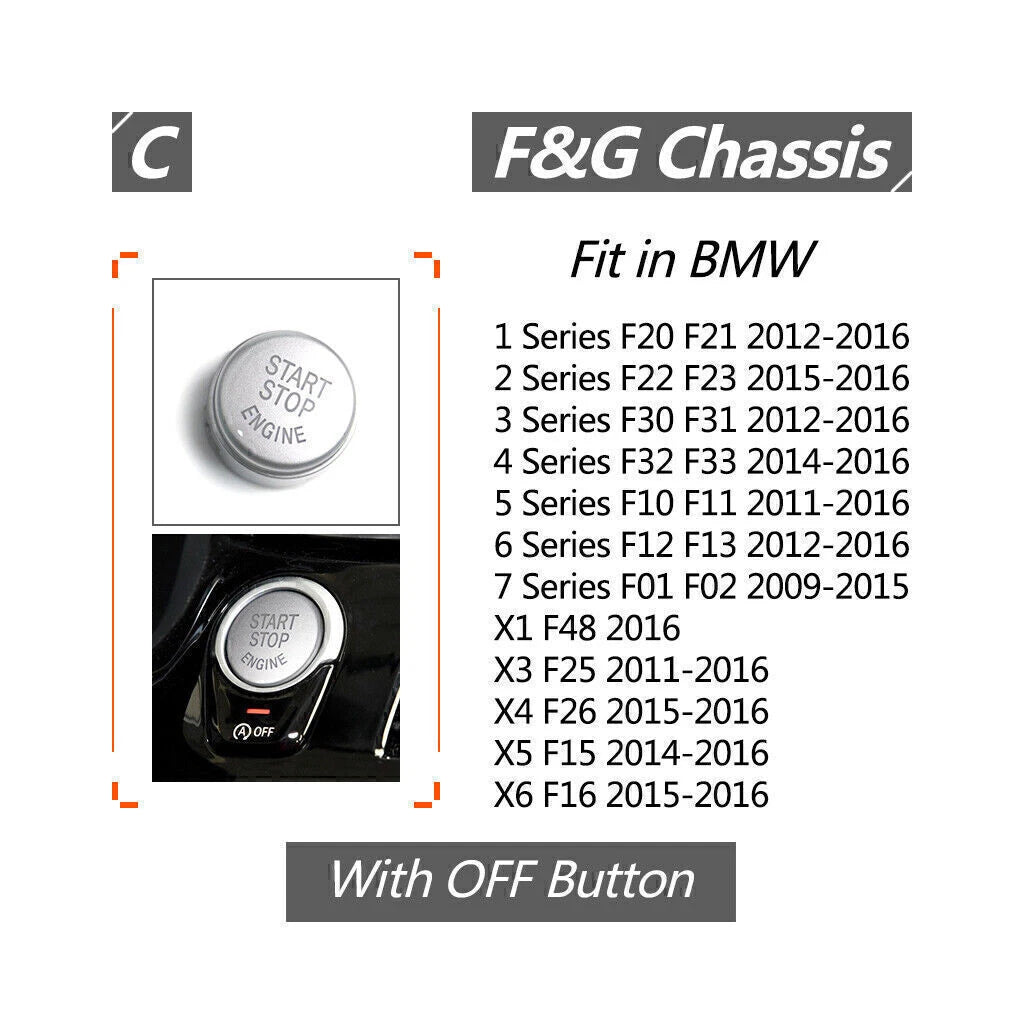 Start Stop Button Cover for BMW F87 F80 F82 F22 F23 F30 (2012-2020)