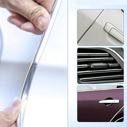 50ft Chrome Car Door Edge Guard Molding Trim Protector Strip U Shape