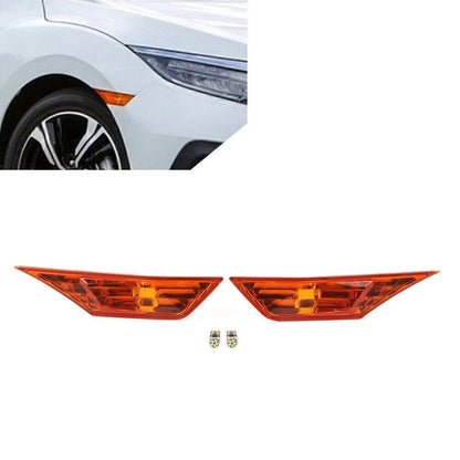 2 x Side Marker Lights with LED Bulbs for Honda Civic (2016-2021)