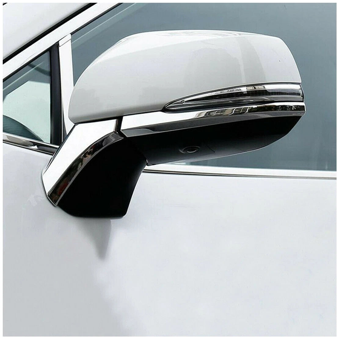 Chrome Rear View Side Mirror Strip Trim for Toyota Highlander (2020-2021)