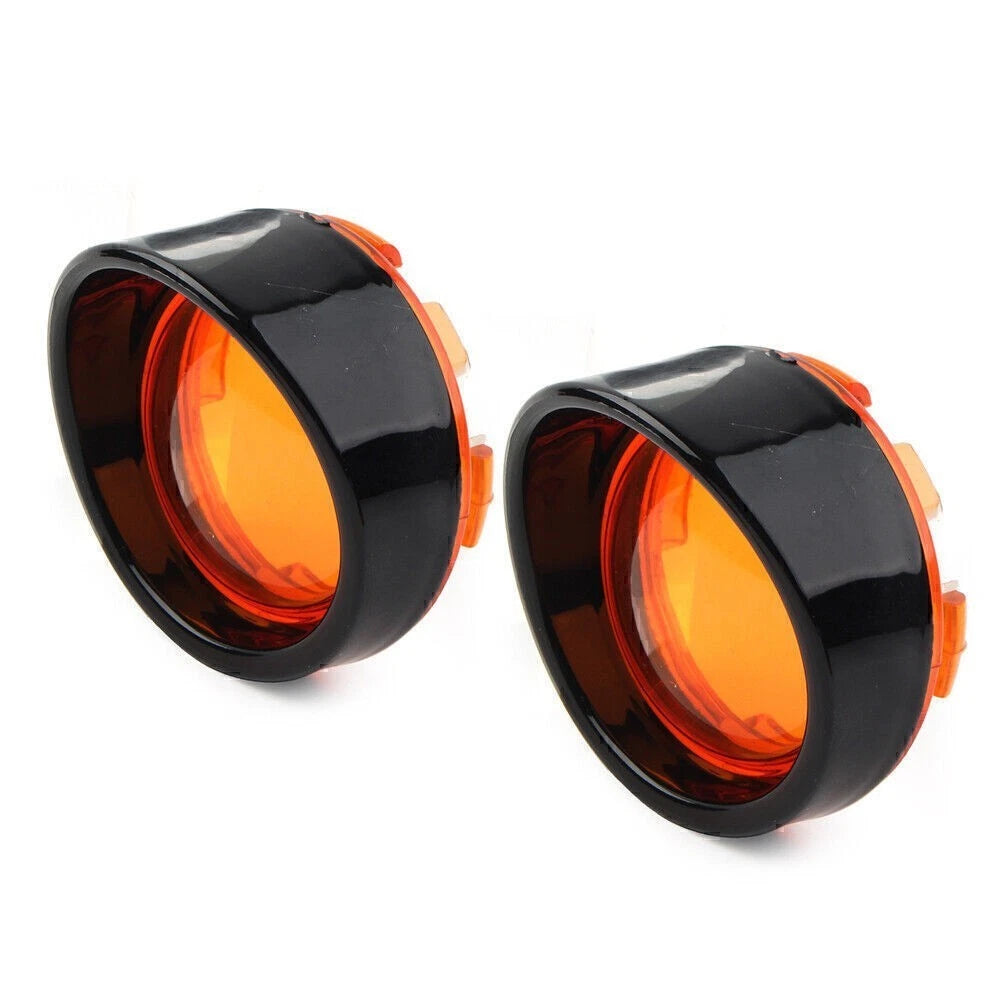 2 x Turn Signal Light with Orange Lens for Harley Davidson Softail