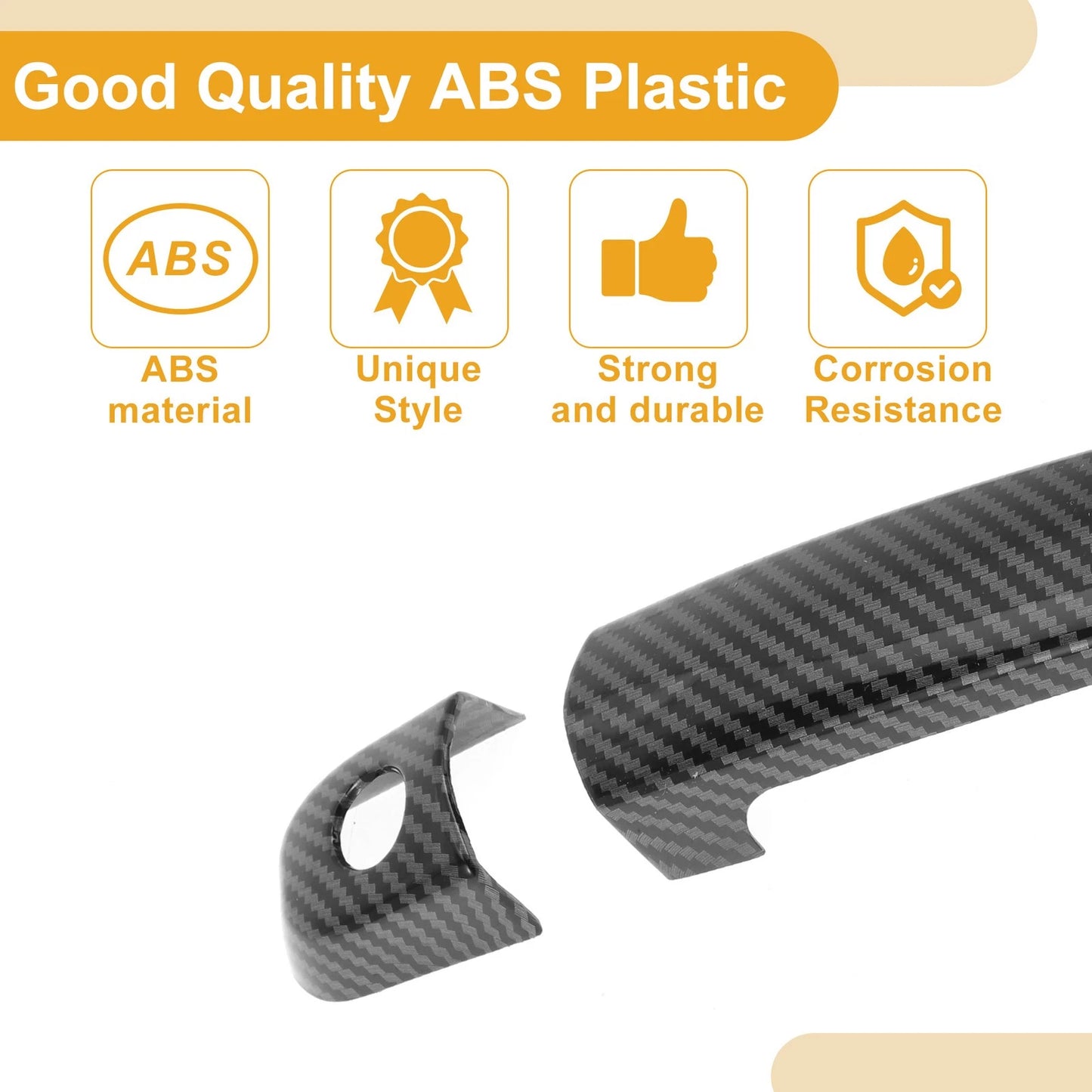 Carbon Fiber Black Door Handle Cover Trim for Suzuki Swift (2004-2021)