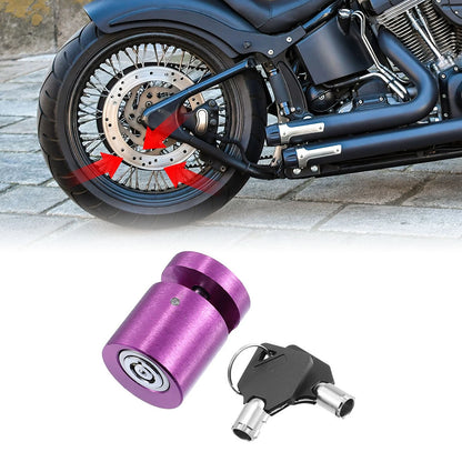 1 x Scooter Brake Wheel Anti Thief Security Disk Lock 2 Keys Purple for Scooter