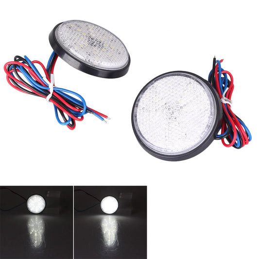 12V 55mm 24LED Round Reflector Tail Brake Light for Motorcycle ATV