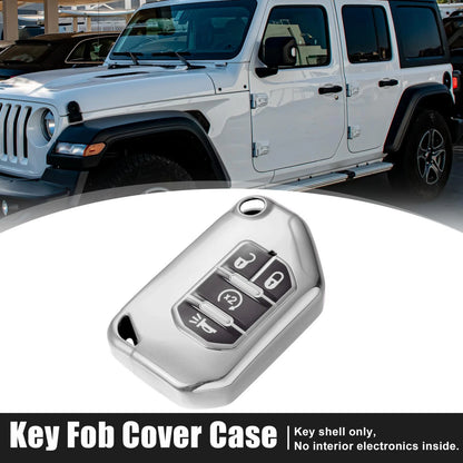 TPU Key Fob Cover for Jeep Wrangler JL Gladiator JT Rubicon (2018-2021)