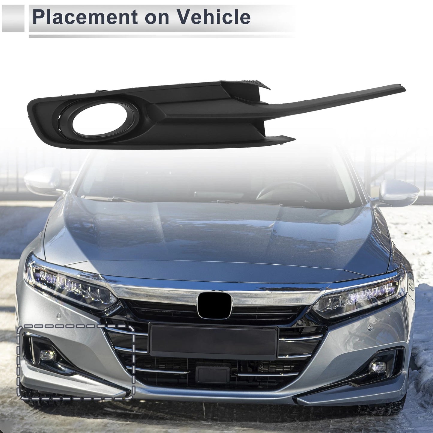 Right Front Fog Light Grill for Honda Accord (2014-2015)