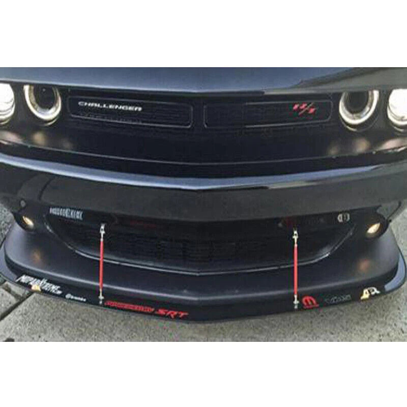 Red Adjustable 7.9"-11" Front Bumper Lip Splitter Rod