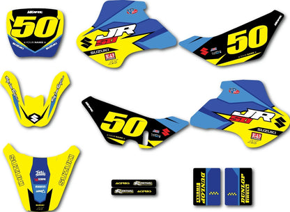 Custom Graphic Kit Decals for Suzuki JR 50 (2000-2003)