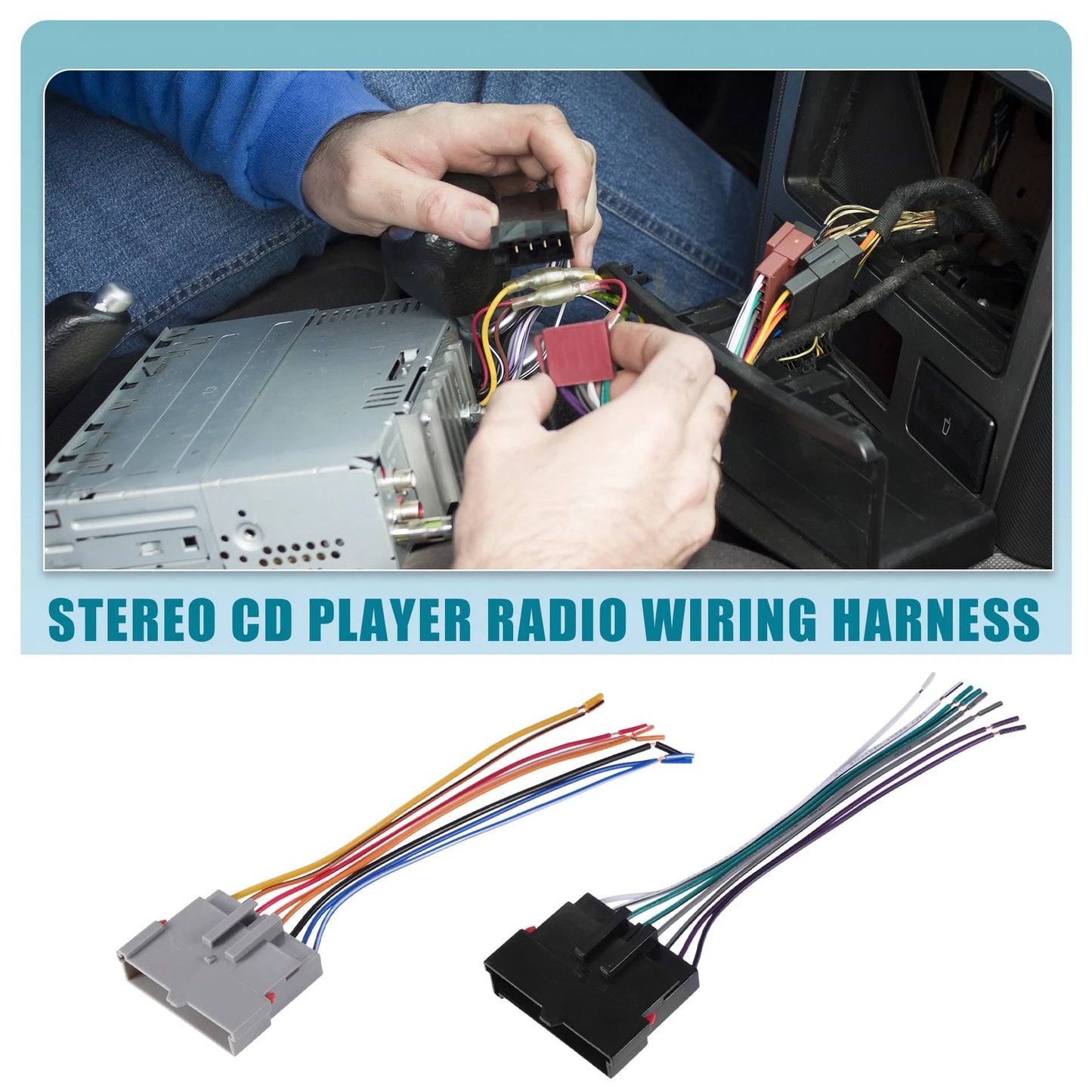 Car Stereo CD Player Wiring Harness for Ford Crown (1986-2004)