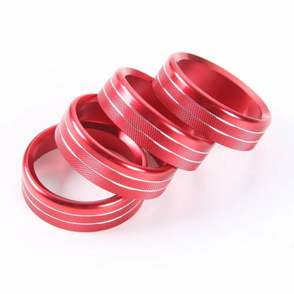 6Pcs Air Conditioner Buttons Audio Knob Ring Trim Fit For Ford F150 2016-2018