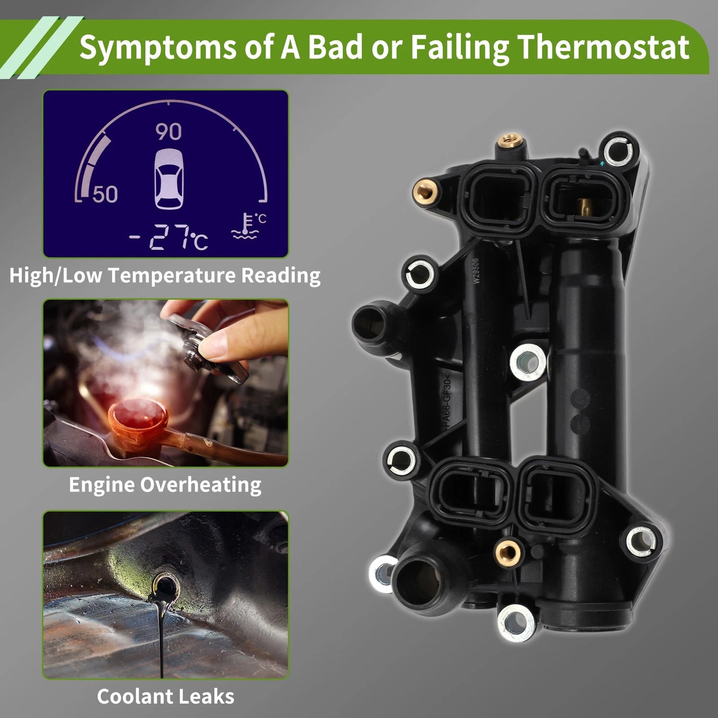 Engine Coolant Thermostat Housing for BMW 328d xDrive (2014-2018)