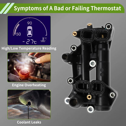 Engine Coolant Thermostat Housing for BMW 328d xDrive (2014-2018)